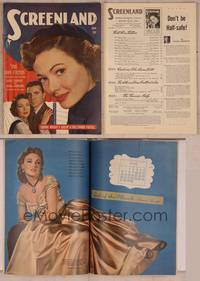 9h065 SCREENLAND magazine June 1948, Gene Tierney & Dana Andrews starring in The Iron Curtain!