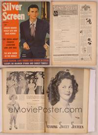 9h024 SILVER SCREEN magazine January 1944, c/u of young Frank Sinatra from Higher and Higher!
