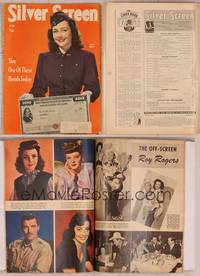 9h030 SILVER SCREEN magazine July 1944, great portrait of Lynn Bari hawking war bonds!