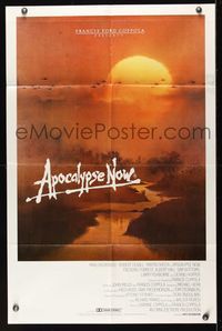 9j503 APOCALYPSE NOW Aust 1sh '79 Francis Ford Coppola, cool image of helicopters over river!
