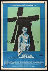 9j505 BLACK WINDMILL Aust 1sh '74 cool image of Michael Cainew/gun, Don Siegel!