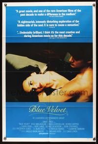 9j507 BLUE VELVET Aust 1sh '86 directed by David Lynch, sexy Isabella Rossellini, Kyle McLachlan