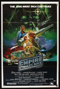 9j522 EMPIRE STRIKES BACK Aust 1sh '80 George Lucas sci-fi classic, different art by Ohrai!