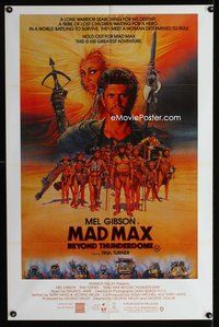 9j543 MAD MAX BEYOND THUNDERDOME Aust 1sh '85 art of Mel Gibson & Tina Turner by Richard Amsel!