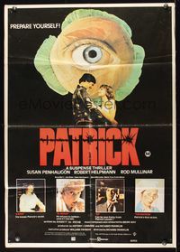 9j558 PATRICK Aust 1sh '79 Australian horror, Susan Penhaligon, creepy art!