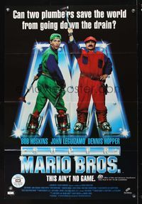 9j575 SUPER MARIO BROS Aust 1sh '93 Bob Hoskins & John Lequizamo in the title roles!