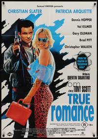 9j580 TRUE ROMANCE Aust 1sh '93 Christian Slater, Patricia Arquette, written by Quentin Tarantino!