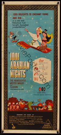9j584 1001 ARABIAN NIGHTS Aust daybill '59 Jim Backus as the voice of The Nearsighted Mr. Magoo!