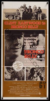 9j645 BRONCO BILLY Aust daybill '80 Clint Eastwood directs & stars!