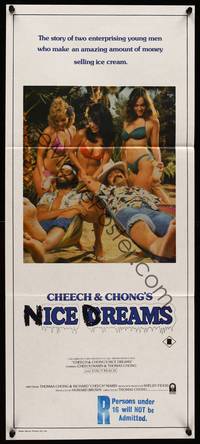 9j659 CHEECH & CHONG'S NICE DREAMS Aust daybill '81 two men who make money selling ice cream!