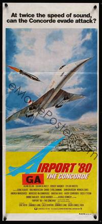 9j670 CONCORDE: AIRPORT '79 Aust daybill '79 Airport '80: The Concorde, cool art of airplane!