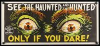 9j686 DEMENTIA 13 teaser Aust daybill '63 Roger Corman, The Haunted & the Hunted, cool art of eyes!