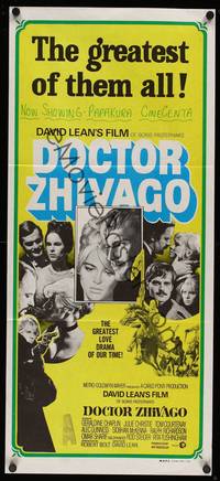 9j697 DOCTOR ZHIVAGO Aust daybill R70s Omar Sharif, Julie Christie, David Lean English epic!