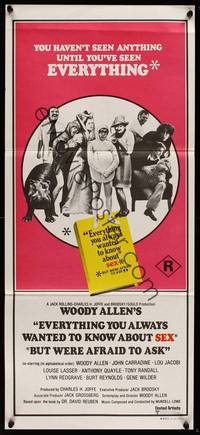 9j706 EVERYTHING YOU ALWAYS WANTED TO KNOW ABOUT SEX Aust daybill '72 Woody Allen directed!