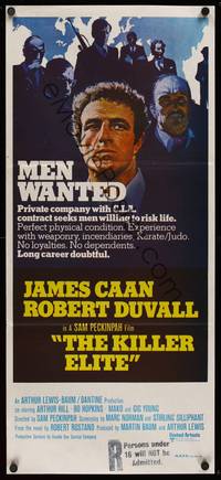 9j783 KILLER ELITE Aust daybill '75 art of James Caan & Robert Duvall, directed by Sam Peckinpah!