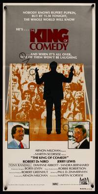 9j785 KING OF COMEDY Aust daybill '83 Robert De Niro, Jerry Lewis, directed by Martin Scorsese!