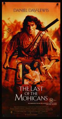 9j790 LAST OF THE MOHICANS Aust daybill '92 Native American Indian Daniel Day Lewis!