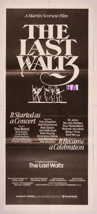 9j794 LAST WALTZ Aust daybill '78 Martin Scorsese, a rock concert that became a celebration!