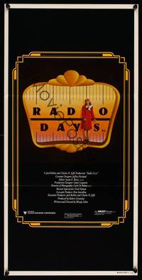 9j863 RADIO DAYS Aust daybill '87 Woody Allen, Dianne Wiest, New York City!