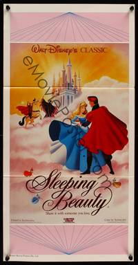 9j908 SLEEPING BEAUTY Aust daybill R87 Walt Disney cartoon fairy tale fantasy, great art!