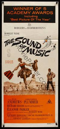 9j914 SOUND OF MUSIC Aust daybill R70s classic artwork of Julie Andrews & top cast!