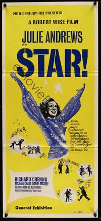 9j921 STAR Aust daybill '68 Julie Andrews, Robert Wise, Richard Crenna, Daniel Massey