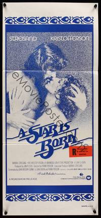 9j922 STAR IS BORN Aust daybill R80s romantic art of Kris Kristofferson & Barbra Streisand!