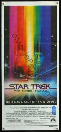 9j923 STAR TREK Aust daybill '79 William Shatner, Leonard Nimoy, great Bob Peak art!