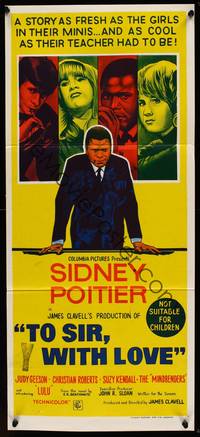 9j952 TO SIR, WITH LOVE Aust daybill '67 Sidney Poitier, Lulu, directed by James Clavell!