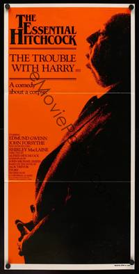 9j957 TROUBLE WITH HARRY Aust daybill R83 Alfred Hitchcock, John Forsythe & Shirley MacLaine!