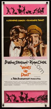9j976 WHAT'S UP DOC Aust daybill '72 Barbra Streisand, Ryan O'Neal, directed by Peter Bogdanovich!