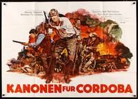 9j037 CANNON FOR CORDOBA German 33x47 '70 different art of George Peppard with revolver!