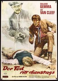 9j047 DAY OF ANGER German 33x47 '67 I giorni dell'ira, art of Lee Van Cleef, spaghetti western!