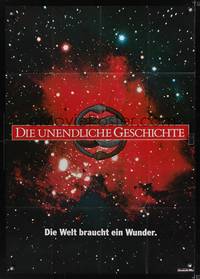 9j084 NEVERENDING STORY teaser German 33x47 '84 Wolfgang Petersen, cool image of space!