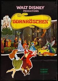 9j097 SLEEPING BEAUTY German 33x47 R70s Walt Disney cartoon fairy tale fantasy classic, great art!