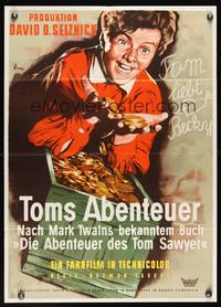 9j117 ADVENTURES OF TOM SAWYER German R60 Tommy Kelly as Mark Twain's classic character!