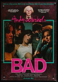 9j127 ANDY WARHOL'S BAD German '77 Carroll Baker, Perry King, sexploitation black comedy!