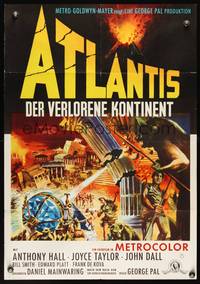 9j136 ATLANTIS THE LOST CONTINENT German '61 George Pal underwater sci-fi, cool fantasy art!