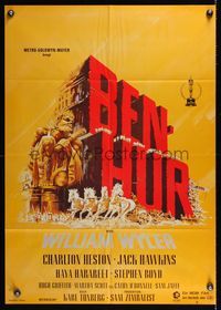 9j147 BEN-HUR German R70s Charlton Heston, William Wyler classic religious epic, cool art!
