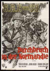 9j165 BREAKTHROUGH German '50 John Agar, Rolf Goetze art of World War II battlin' bozos!