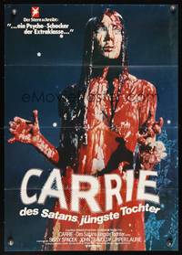 9j177 CARRIE German '76 Stephen King, Sissy Spacek after her bloodbath at the prom!