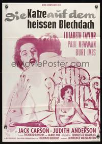 9j180 CAT ON A HOT TIN ROOF German R63 different art of Elizabeth Taylor as Maggie the Cat!