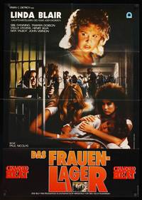 9j181 CHAINED HEAT German '83 Linda Blair, 2000 chained women stripped of everything they had!