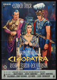 9j189 CLEOPATRA post-awards German '64 Elizabeth Taylor, Richard Burton, Rex Harrison, Howard Terpning art!