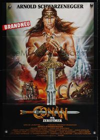 9j193 CONAN THE DESTROYER German '84 Arnold Schwarzenegger is the most powerful legend of all!