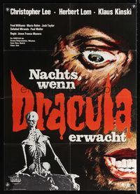 9j195 COUNT DRACULA German '70 Jesus Franco, Christoper Lee as most infamous vampire, horror!