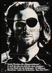 9j245 ESCAPE FROM NEW YORK teaser German '81 Carpenter, different image of Kurt Russell as Snake!