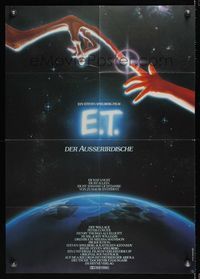 9j237 E.T. THE EXTRA TERRESTRIAL German '82 Steven Spielberg classic, John Alvin art!