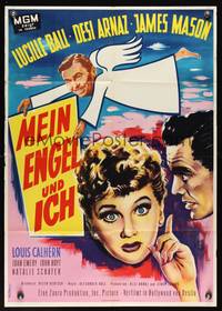 9j258 FOREVER DARLING German '56 art of James Mason, Desi Arnaz & Lucille Ball, I Love Lucy!