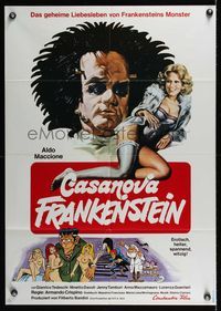 9j261 FRANKENSTEIN ITALIAN STYLE German '76 Frankenstein all'italiana, sexy horror comedy art!